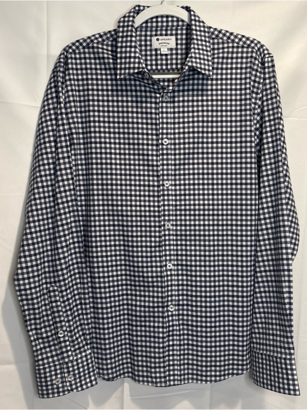 Sperry Navy & White Gingham Button-Up Shirt
